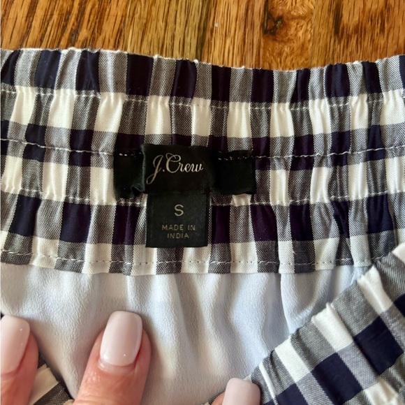 J Crew Gingham Midi Skirt - High Low Ruffle - size small - Picture 2 of 8